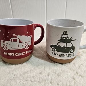 Holiday Mug Set - Red and White